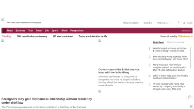 Screenshot of E.vnexpress.net
