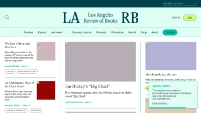 Screenshot of Lareviewofbooks.org