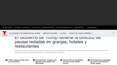 Screenshot preview of telemundo.com