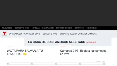 Screenshot of Telemundo.com