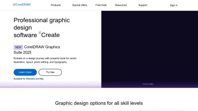 Screenshot preview of coreldraw.com