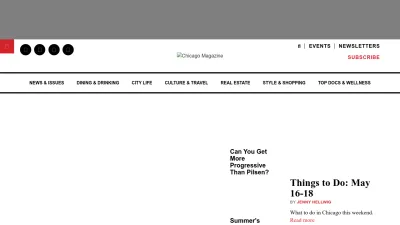Screenshot of Chicagomag.com