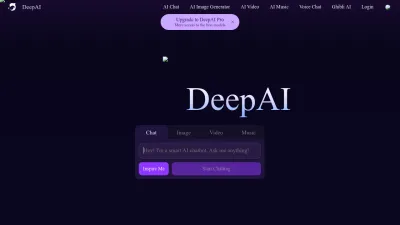 Screenshot preview of deepai.org