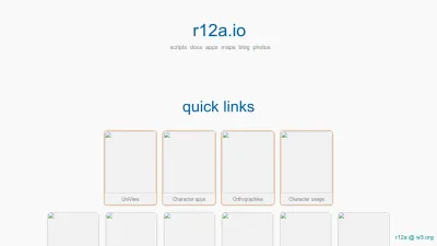 Screenshot preview of r12a.github.io