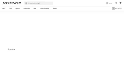 Screenshot of Specialized.com