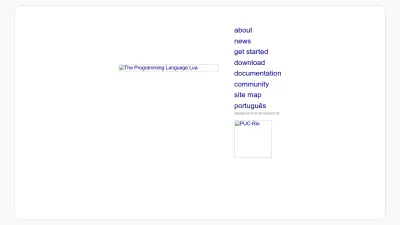 Screenshot of Lua.org