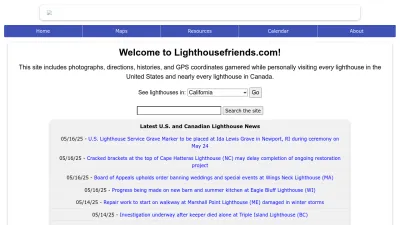 Screenshot of Lighthousefriends.com