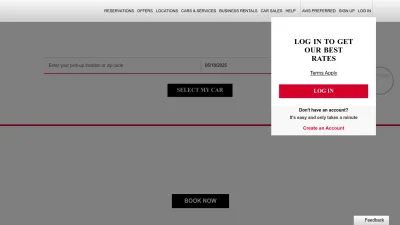 Screenshot preview of avis.com