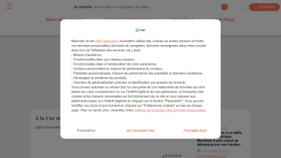Screenshot preview of marmiton.org
