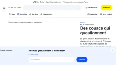 Screenshot of Quechoisir.org