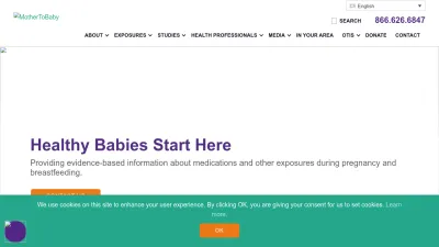 Screenshot of Mothertobaby.org