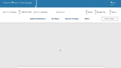 Screenshot of Celebritycruises.com