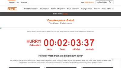 Screenshot of Rac.co.uk