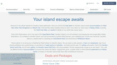 Screenshot of Hamiltonisland.com.au