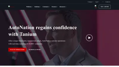 Screenshot of Tanium.com