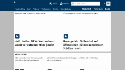 Screenshot preview of wdr.de