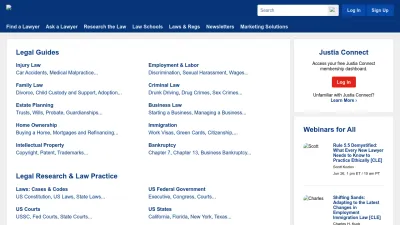 Screenshot preview of justia.com