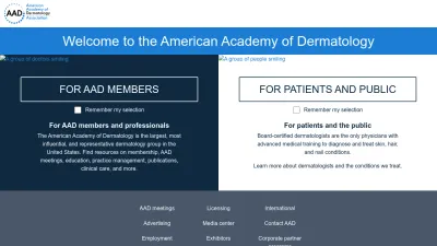 Screenshot of Aad.org