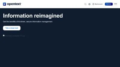 Screenshot preview of opentext.com