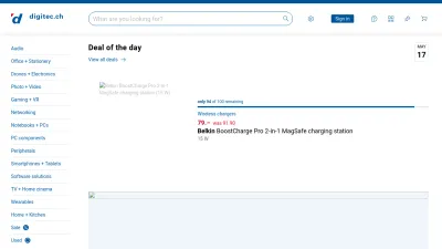 Screenshot preview of digitec.ch