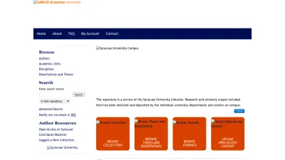 Screenshot of Surface.syr.edu