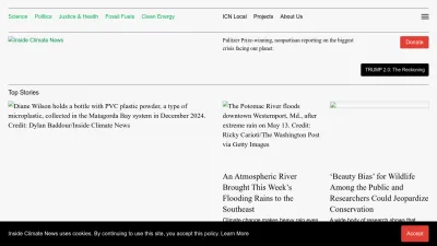 Screenshot of Insideclimatenews.org