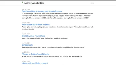 Screenshot of Karpathy.github.io