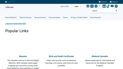 Screenshot of Dph.illinois.gov