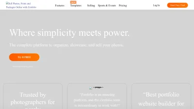 Screenshot preview of zenfolio.com