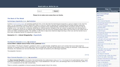 Screenshot of Everything2.com