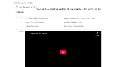 Screenshot of Law.resource.org