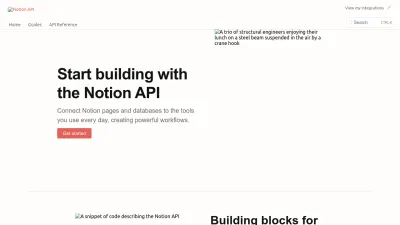 Screenshot preview of developers.notion.com