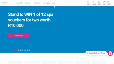Screenshot of Telkom.co.za