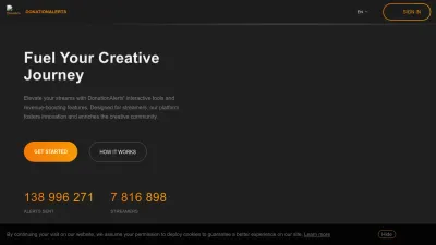 Screenshot of Donationalerts.com