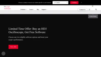 Screenshot preview of keysight.com