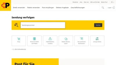 Screenshot preview of post.ch
