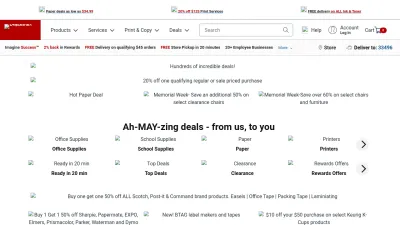 Screenshot preview of officedepot.com