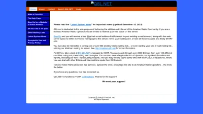 Screenshot preview of qsl.net