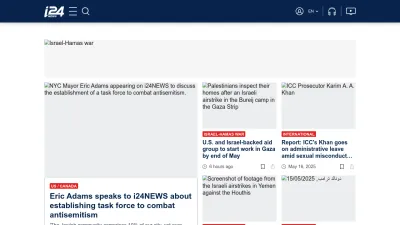 Screenshot of I24news.tv