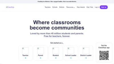 Screenshot of Classdojo.com