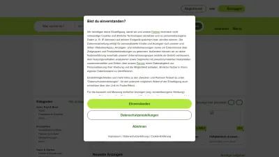 Screenshot of Kleinanzeigen.de