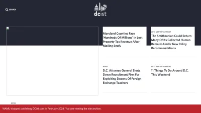 Screenshot of Dcist.com