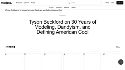 Screenshot of Models.com