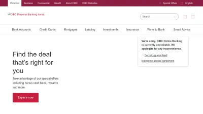 Screenshot of Cibc.com