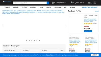 Screenshot of Microcenter.com