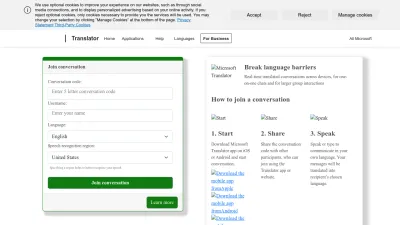 Screenshot of Translator.microsoft.com