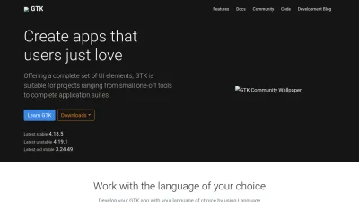 Screenshot preview of gtk.org