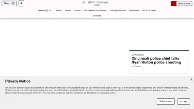 Screenshot preview of wcpo.com