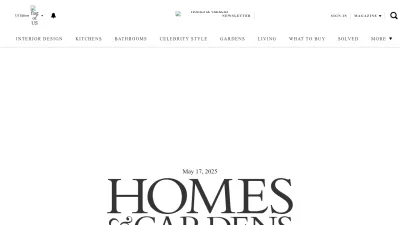 Screenshot preview of homesandgardens.com