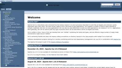 Screenshot of Ant.apache.org
